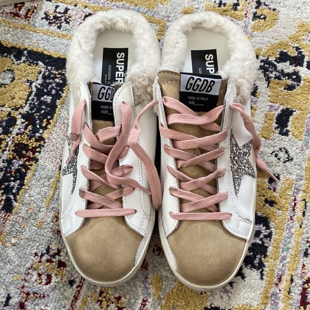 Golden Goose Superstar Sabot Sherpa slide mules Sz 40 - Picture 6 of 12